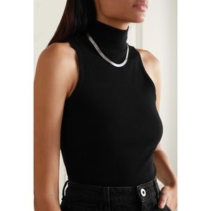 RE/DONE 60’s Black Mockneck Ribbed Bodysuit
